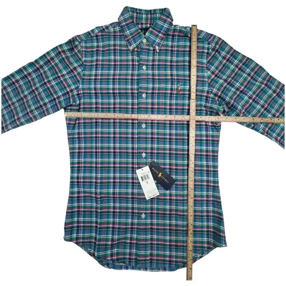 New POLO Ralph Lauren Men US S Multicolor Plaid Shirt Long Sleeve Button Down - Picture 4 of 7